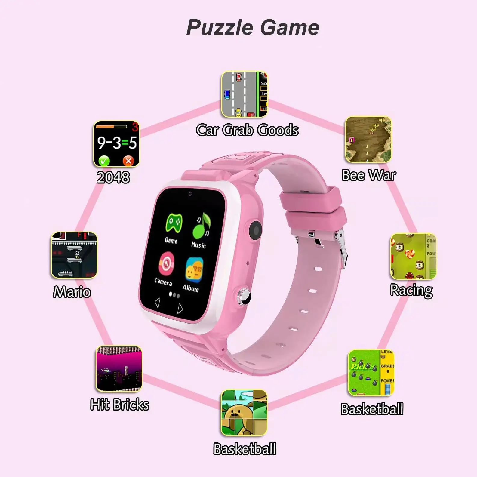 स्मार्ट बच्चों घड़ी संगीत खेल Smartwatch Pedometer दोहरी कैमरा बच्चों Mp3 संगीत स्मार्ट घड़ी बच्चों उपहार Smartwatch