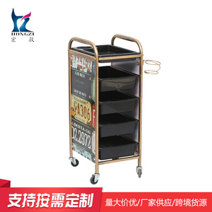 Carrito de Peluquería con 4 Ruedas, Marco de Metal y Plástico, Mueble Resistente para Salones de Belleza y Peluquerías - Product Image 5