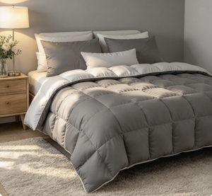 <span class=keywords><strong>Couette</strong></span> d'hiver Artigiani Italiani One Half Square, couleur unie, double face, gris, fabriquée en Chine, sans rembourrage, durable - Product Image 4
