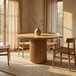 Tavolo da Pranzo Moderno <span class=keywords><strong>in</strong></span> <span class=keywords><strong>Legno</strong></span> di Pino Massiccio Naturale per Casa o Hotel, Arredamento per Sala da Pranzo - Product Image 2