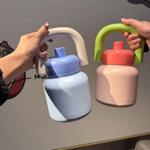 Nuevo Estilo Vaso Doble Portátil de Gran Capacidad, Taza de Agua Moderna y Linda con Diseño de Cubo, Regalo al por Mayor - Product Image 5