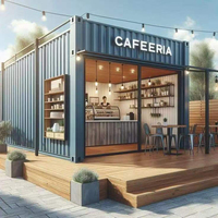 Offre Spéciale 20 40ft Conteneur d'expédition préfabriqué bar conteneur de bain café café restaurant conteneur