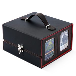 Boîte à cartes en cuir PU séparable, dessinée à la main, pour <span class=keywords><strong>TCG</strong></span> et jeux de cartes, étanche à l'humidité, écologique, support de rangement pour jeux de cartes - Product Image 2
