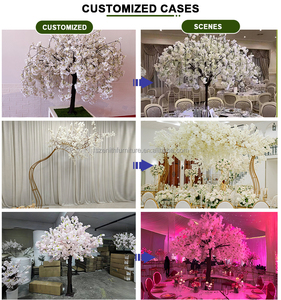 Arrangement de table d'intérieur personnalisé Décoration de mariage Roses Glycine Arbre fleuri Faux <span class=keywords><strong>buisson</strong></span> Plante Arbre de <span class=keywords><strong>cerisier</strong></span> artificiel - Product Image 4