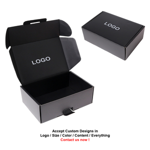 Caja de Envío Corrugada de Lujo, Cajas de Embalaje de Papel Negro Personalizadas con Logotipo, Caja de Cartón para Envíos - Product Image 5