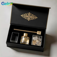Boîte d'emballage personnalisée de luxe, boîte cadeau magnétique faite à la main pour les marques de parfums d'intérieur naturels