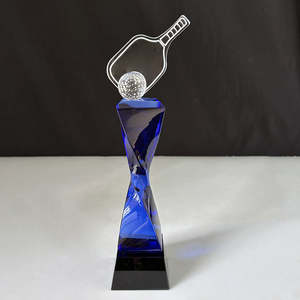 Trofeo de Cristal K9 Transparente de Diseño Personalizado, Trofeo de <span class=keywords><strong>Ping</strong></span> <span class=keywords><strong>Pong</strong></span> de Cristal Brillante con Base Resistente - Product Image 4