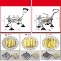 Multifunctionele Frietsnijder Handmatige Roestvrijstalen Groentehakchips Chips Aardappelsnijder