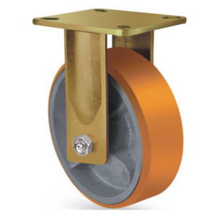 ขายส่งหนักอุตสาหกรรมล้อล้อ 500-2000KG โหลดสูง 125 160 200 250 300 มม.คงที่หมุนเหล็ก Pu ล้อล้อ - Product Image 1