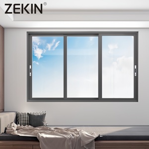 กระจกบานเลื่อนทนทานต่อพายุเฮอริเคน zekin กรอบอลูมิเนียมอัลลอยด์มาตรฐาน ISO สำหรับอาคารสำนักงานดีไซน์ทันสมัย - Product Image 1