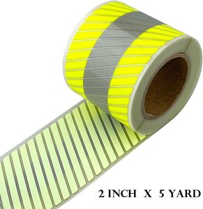 <span class=keywords><strong>Ruban</strong></span> thermocollant en vinyle PVC <span class=keywords><strong>réfléchissant</strong></span> rayé <span class=keywords><strong>jaune</strong></span> fluorescent pour vêtements haute visibilité - Product Image 2