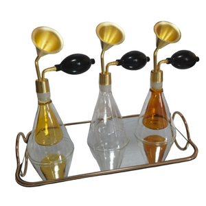 High End <b>Perfume</b> Flask With Brass Accents and Double Glass Construction for Fragrance ModelA Luxury <b>Perfume</b> <b>Container</b> - Product Image 5