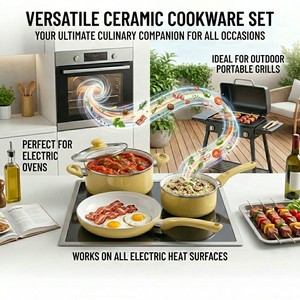 Ensemble de casseroles, poêles <span class=keywords><strong>et</strong></span> marmites E-Top, ensemble de casseroles bon marché, revêtement en céramique aluminium antiadhésif, batterie de cuisine Ollas Marmite - Product Image 3