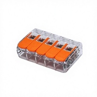 Connecteur de bornier Wago à connexion rapide de marque originale, 450V 32A, matériau PA66, distribution d'alimentation pour câble de 4mm, modèle 221-415