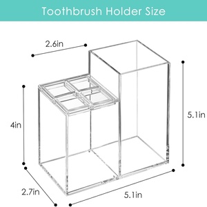 Nuevo y Moderno Expositor de Joyería de Acrílico Transparente Hecho a Medida con Compartimentos, Logotipo Personalizado Serigrafiado para Hogar/Oficina/Tienda - Product Image 3