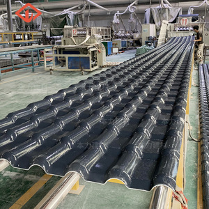 Foshan Thickened Flame Retardant PVC Roof Tiles Corrugated Traditional Style For Building Sun Protection Heat Insulation - Product Image 1