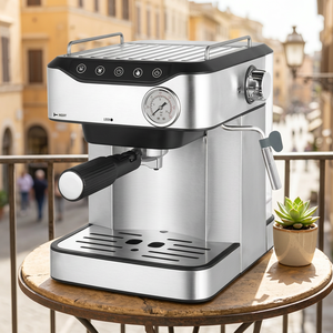 Semi-<b>Automatic</b> Espresso <b>Machine</b> 15 Bars 1350W Stainless Steel With Hot Water System For Household Use - Product Image 1