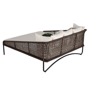 Lit <span class=keywords><strong>de</strong></span> jour <span class=keywords><strong>de</strong></span> plage personnalisé haut <span class=keywords><strong>de</strong></span> gamme lit <span class=keywords><strong>de</strong></span> <span class=keywords><strong>soleil</strong></span> en corde tissée en aluminium ensemble <span class=keywords><strong>de</strong></span> mobilier d'extérieur près <span class=keywords><strong>de</strong></span> la piscine étanche jardin chaises longues chaise canapé - Product Image 6