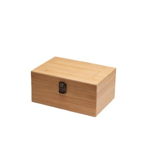 Bamboo Tea Set <b>Storage</b> <b>Box</b> With <b>Lockable</b> Lid For Teapot And Cups Rectangle Shape Gift Craft Use - Product Image 5