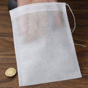 Bolsas de Filtro Desechables Blancas de Tela No Tejida con Cordón, Bolsitas de Té Individuales Multiusos para Almacenamiento de Té, Café, Hierbas y Medicamentos - Product Image 1