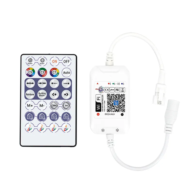 RF 28-key A4 WiFi BT Dual-mode SPI Dream Color Voice Control Controller RGB RGBIC Music Controller