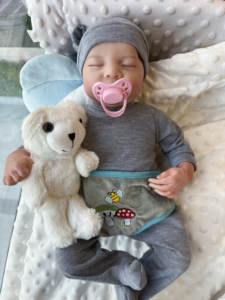 Realistische 17 Zoll Levi Reborn Baby puppen Lebensechte Silikon Neugeborene Weiche und bequeme schlafende Jungen Mädchen Bebé Reborn Real Life - Product Image 5