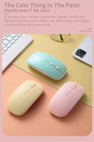 Kombo Keyboard dan Mouse Nirkabel 10 inci, Set Keyboard Mini Portabel Tipis & Mouse Senyap untuk iPad, Ponsel, dan Laptop