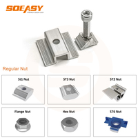 Serre-câble solaire intermédiaire en aluminium Soeasy AL6005 T5 pour système de rail de montage de panneaux photovoltaïques OEM