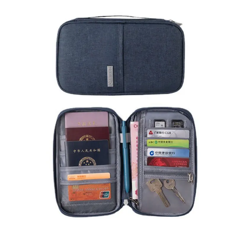 Groothandel Multi-Functionele Document Organizer Case Reizen Paspoort Houder Tas Met Handvat Voor Mannen Vrouwen