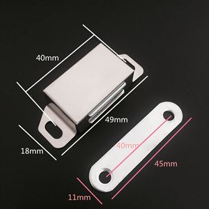 Male Hair Magnetic <b>Door</b> <b>Catch</b> Stainless Steel 40x49mm Cabinet Hardware Wall Mounted Concealed Type - Product Image 1