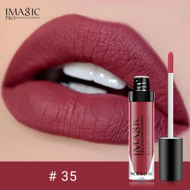 2023 imagic cosmetics hot trending colorful lip gloss high color waterproof rendering liquid lipstick matte lipgloss