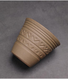 Mini ensemble tasse et soucoupe en porcelaine fine, style rétro classique, avec gravure en relief arabe, pour festivals islamiques, idéal pour le cappuccino, sans BPA - Product Image 3