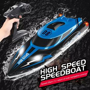 SJY-HJ808 Navigation Self-turning Rc Speedboat 2.4GHz <b>Remote</b> <b>Control</b> Water Cooling High-Speed Racing <b>Boat</b> with Night Lights - Product Image 4