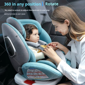 Siège auto pour enfant avec interface rigide <span class=keywords><strong>ISOFIX</strong></span> rotative à 360 degrés, siège de sécurité pour bébé portable, capacité de charge de 9 à 36 kg, âges de 0 à 12 ans - Product Image 3