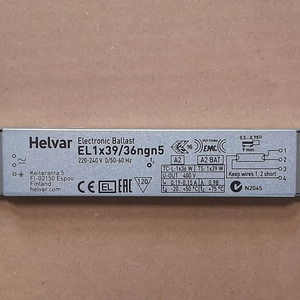 บัลลาสต์ evg 1x3 9/36W T5 /tcl ngn5 helvar - Product Image 3