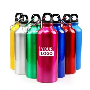 Bouteilles d'eau en aluminium écologiques pour le sport, la gym et le cyclisme, en gros, avec logo personnalisé, 500 ml, 750 ml, 1000 ml, promotionnelles - Product Image 1