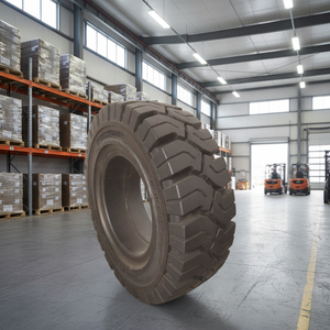 Pneu plein de chariot élévateur de qualité supérieure 28x9-15 23x9-10, construction résiliente, <span class=keywords><strong>roues</strong></span> sans air sans entretien pour la manutention de matériaux lourds - Product Image 6