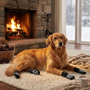 Accessoires pour animaux de compagnie, chaussettes pour chien personnalisées, intérieur/extérieur, antidérapantes, protection des pattes, vêtements pour chiot, coton, écologiques, confortables, rayées - Product Image 2