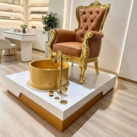 Fauteuil de pédicure pour enfants avec bassin pour les pieds et option de vibration, couleurs personnalisées, mobilier de salon