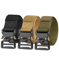 Ceinture tactique de camouflage extérieur pour homme, légère, en nylon, à boucle métallique à dégagement rapide, réglable, pour la randonnée et la chasse, personnalisable