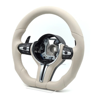 Volant sport beige compatible avec BMW F30 F32 F10 F20 F22 F07 F01 E46 E90 M3 M4 M5 M7 Série 3 Série 5 Accessoires de voiture