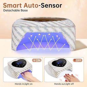 72W <b>Rechargeable</b> Professional UV LED Nail <b>Lamp</b> Home Use Dual Light Sparkly Gel Polish Quick Dry Curing <b>Lamp</b> 5 Timer Setting - Product Image 3