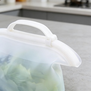 <b>Large</b> Reusable Travel Bread Fresh-Keeping Container Set Refillable Transparent Eco-Friendly Silicone Food <b>Storage</b> <b>Bags</b> - Product Image 3
