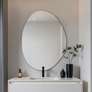 Espejo de Maquillaje de Baño de Vidrio Irregular Dorado Estilo Moderno Vintage, Marco de Aleación de Aluminio, Decoración Personalizada para Sala de Estar, <span class=keywords><strong>Ecoliving</strong></span> - Product Image 4