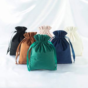 Pochette de rangement pour bijoux en velours de haute qualité, taille personnalisée 15x20 cm, sacs à bagues en velours colorés - Product Image 1