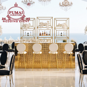Mostrador de Bar de acero inoxidable dorado para Bodas de restaurante comercial para eventos - Product Image 2