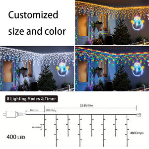 ไฟประดับ LED แบบเส้นกันน้ำ IP65 เปลี่ยนสีได้ พร้อมรีโมทไร้สายและปรับความยาวได้ สำหรับตกแต่งวันหยุดกลางแจ้ง - Product Image 5