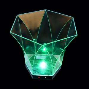 Cubo de Hielo LED Hexagonal de Plástico PS, Irrompible, RGB, de 5L, para Champán, Cerveza y Vino - Product Image 3