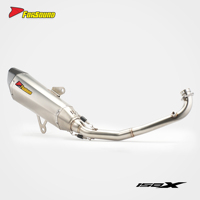Système d'échappement de moto en acier inoxydable Forsound Factory à prix de gros, système de coloration flamme pour scooter Zontes Moto 150X