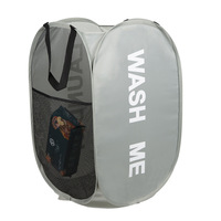 Panier à linge portable ménage vêtements sales maille boîte de rangement pliante 36x58cm